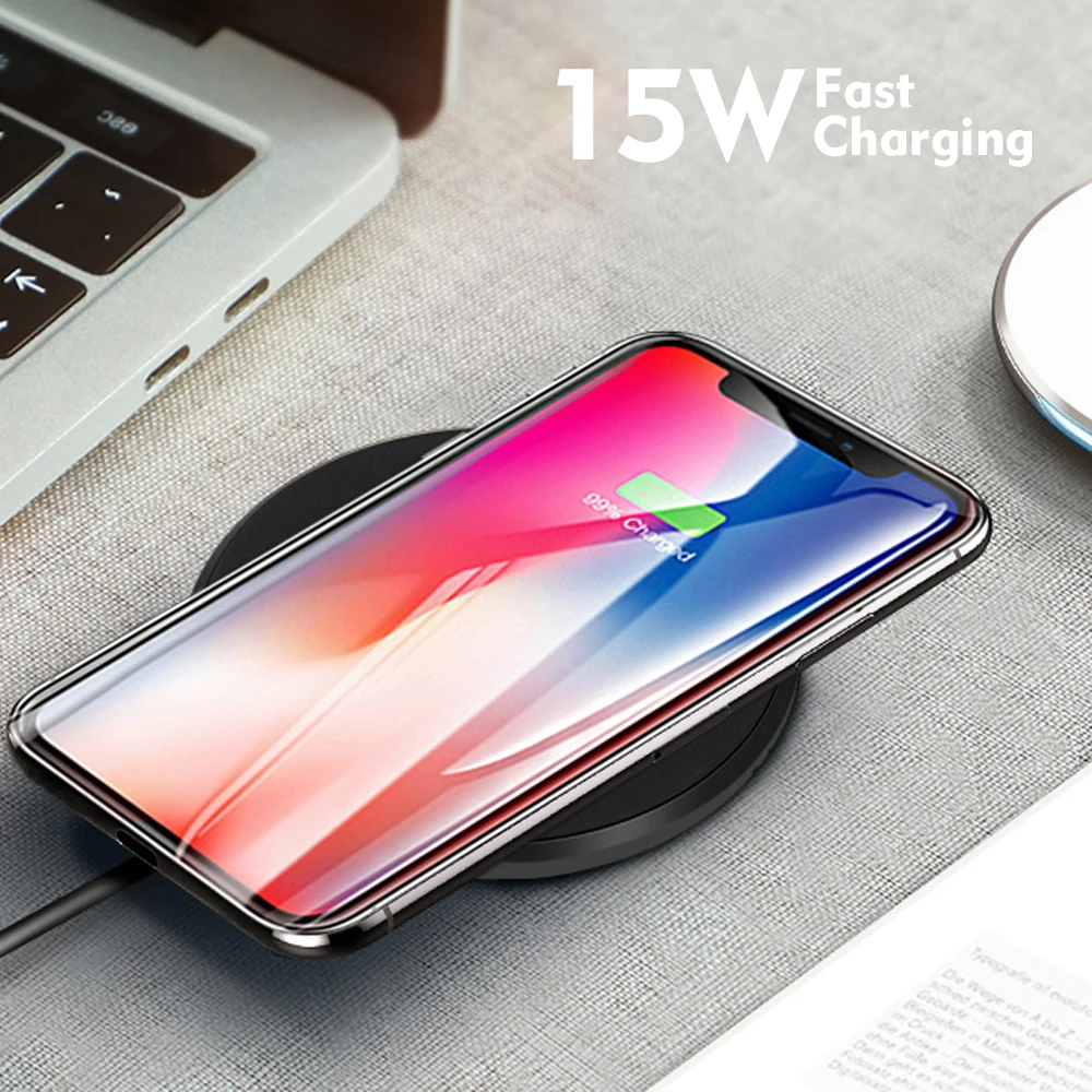 NYFundas 15 Вт Беспроводное зарядное устройство для huawei P30 mate 20 Pro RS Xiaomi samsung Galaxy S10 Plus Iphone Быстрая зарядка Pad индукция