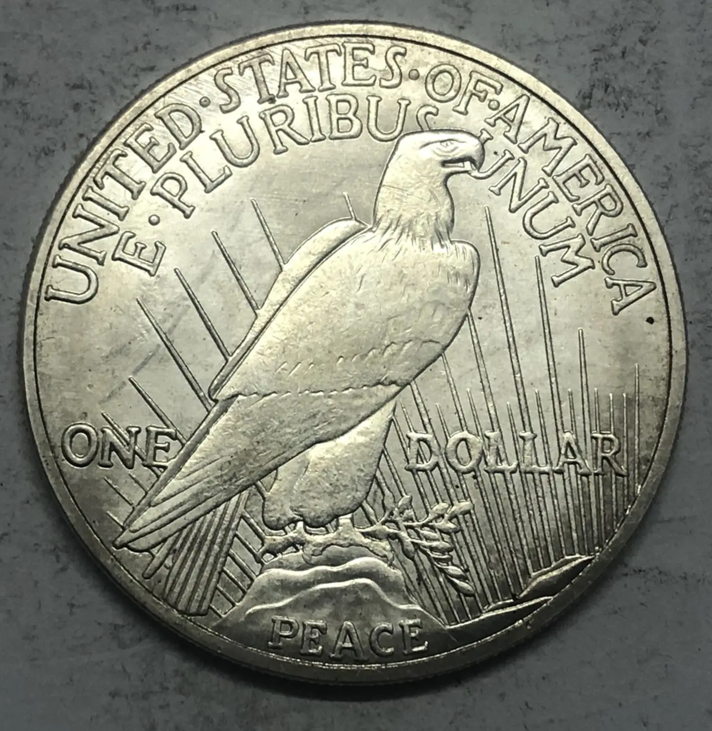 

1969 Peace Dollar silver plated Copy