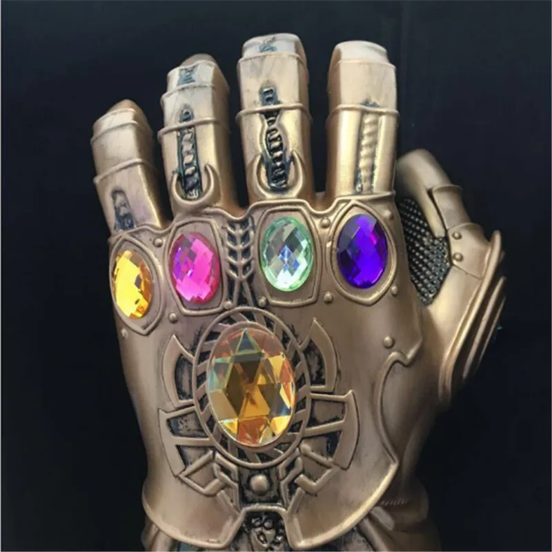 Бесконечная война перчатку с светодиодный ПВХ перчатки для Хэллоуина Косплэй