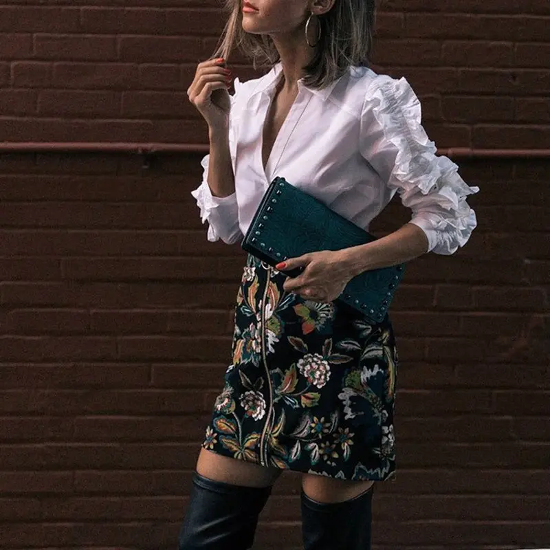 Летние белые Boho простые элегантные офисные женские пляжные блузки тонкие с