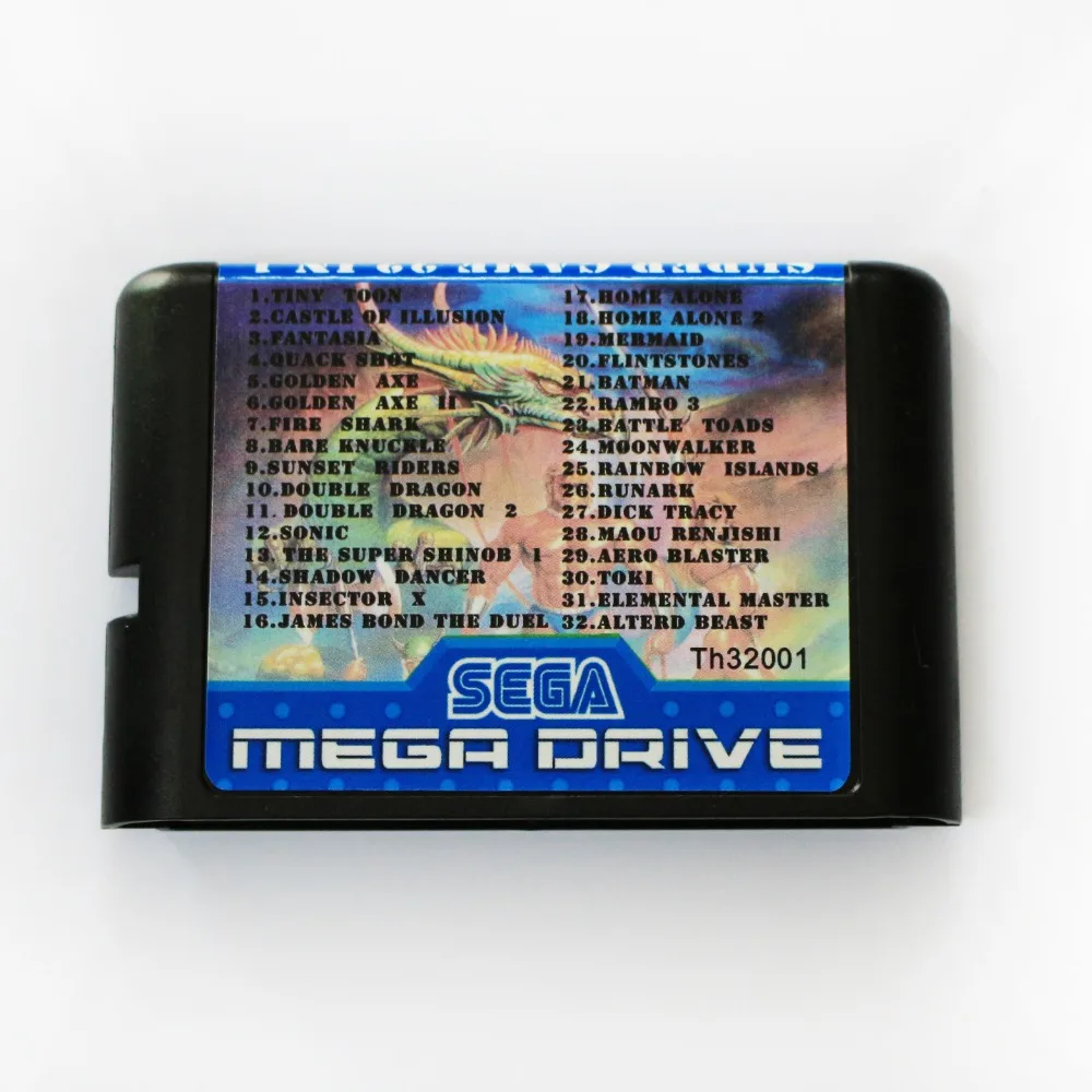 Бесплатная доставка 16 битная игровая карта SEGA GENESIS MegaDrive Th32001 32 в 1 | Электроника
