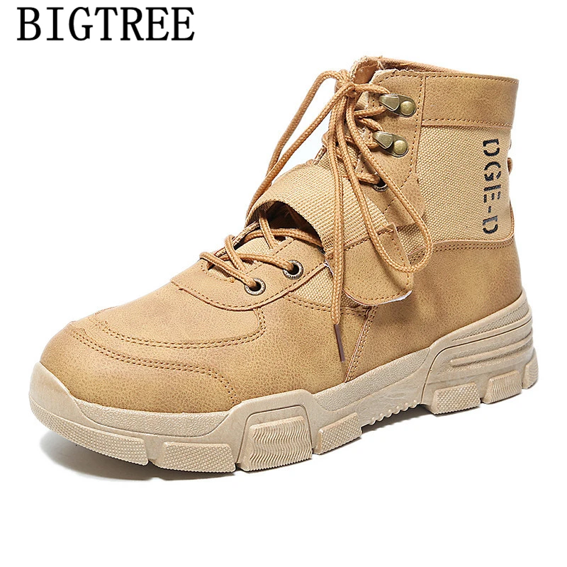 Ботинки мужские из натуральной кожи дизайнерские модные полусапожки военные