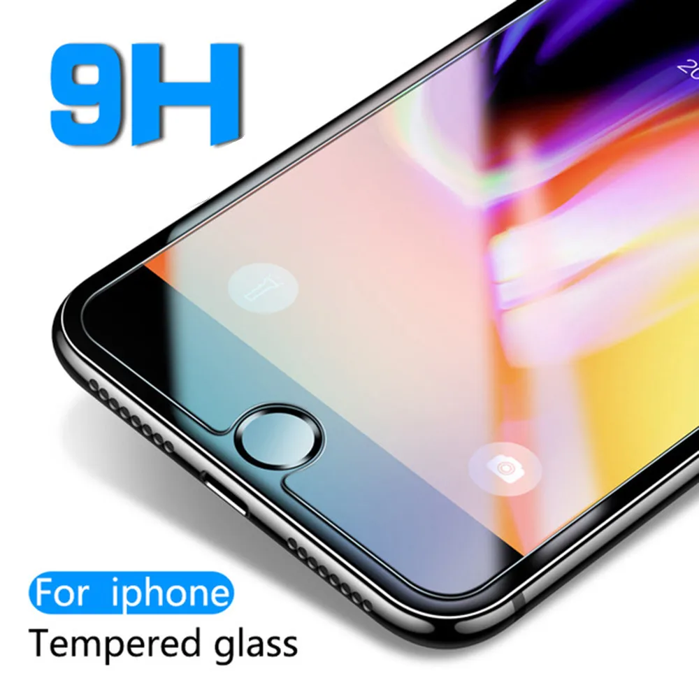 2 шт протектор экрана из закаленного стекла для iPhone X XS MAX XR 8 7 6 6s Plus Защитное стекло для телефона для iPhone 5 5S SE 4 4S стекло