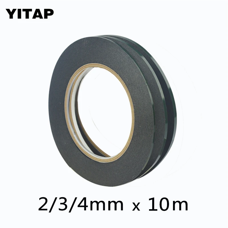 YITAP 2/3/4 мм Двусторонняя клейкая черная пена ленты для сотового телефона ремонт