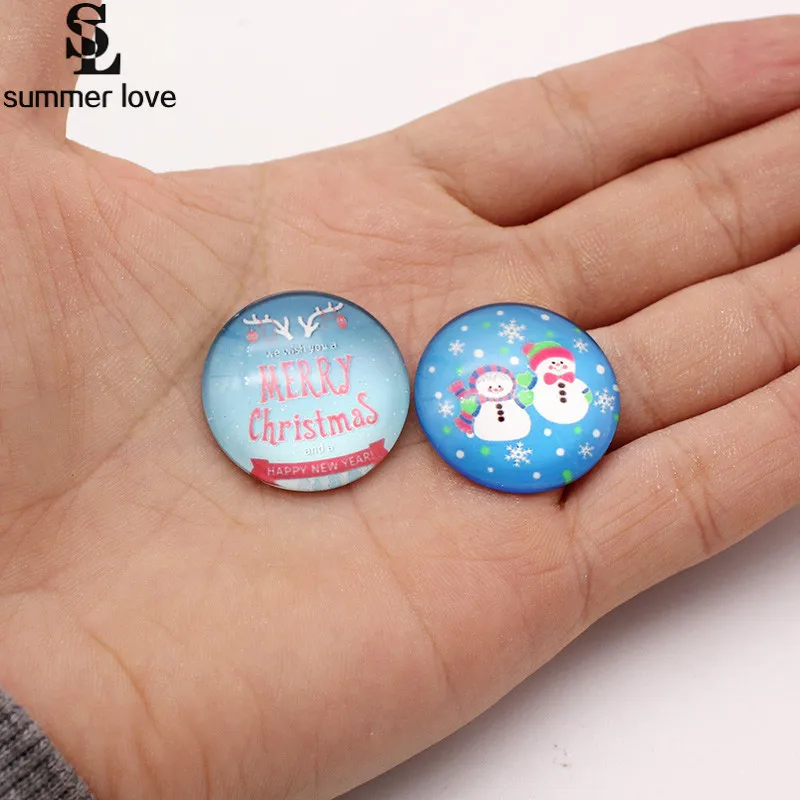 10 шт. смешанный большой Рождественский кабошон Санта-Клаус Снеговик Камея