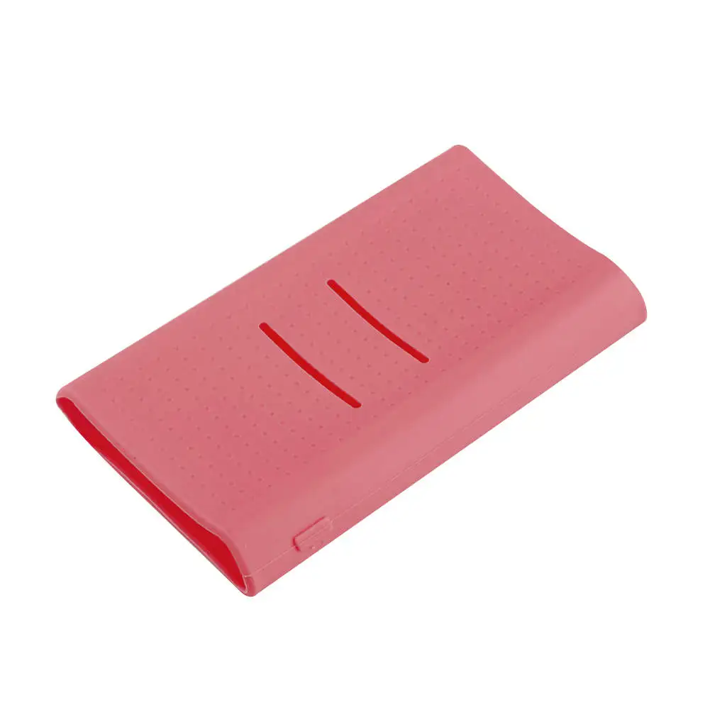 pink Силиконовый чехол для Xiaomi power Bank 2 поколения 20000 мАч PLM10ZM резиновый чехол-сумка для портативного внешнего аккумулятора - Цвет: pink
