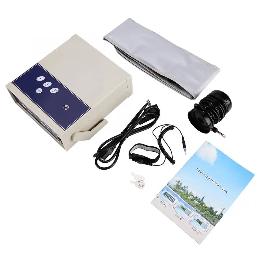 220V EU Plug Relaxation Devices Body Detox Machine Ion Array Footbath Spa Cleanse Ionic Waist Belt Detoxiation Massager Treatment - Цвет: 220V EU Plug