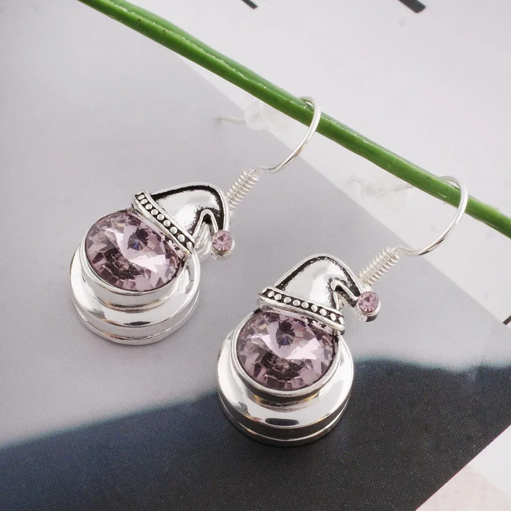 Partnerbeads Новый Панк Рождество шляпу серьги простой Стиль посеребренные кнопки 12 мм