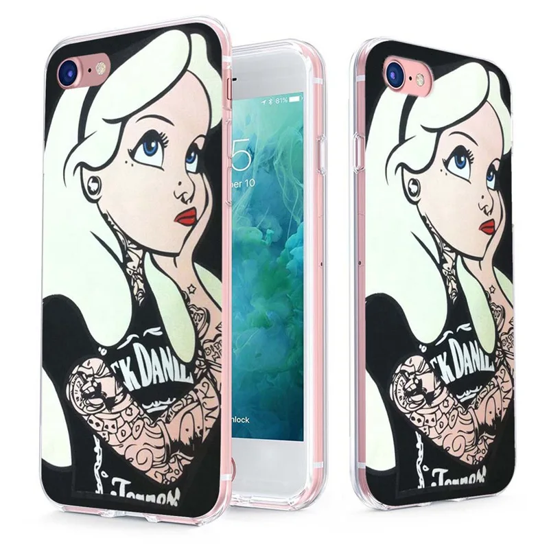 MLCRIYG мягкий телефон чехол для iPhone 6 S Plus 7 8 X TPU красочный матросский Татто Алиса