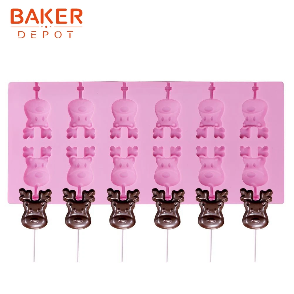 BAKER DEPOT силиконовая форма для леденца оленя конфеты gummy помадка формы торта Формы