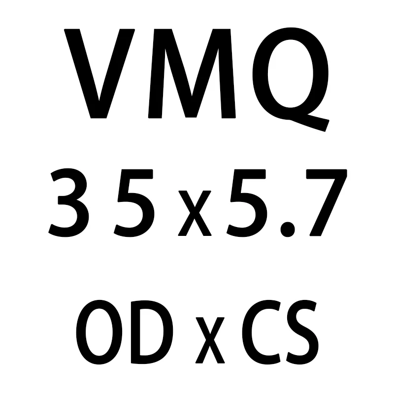 5 шт./лот белые силиконовые чехлы/VMQ-хомут с круглым воротником для мальчиков и девочек CS 5,7 мм OD30/35/40/45/50 мм резиновые уплотнительные кольца масло прокладка Водонепроницаемый шайба - Цвет: OD35mm