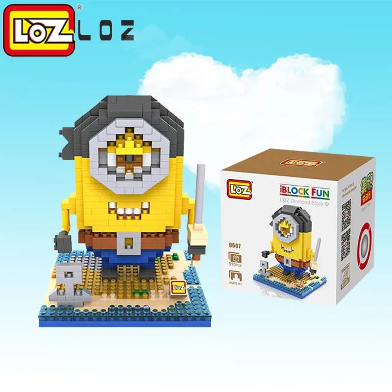 pirate minion LOZ Hero серия DIY фигурки строительные блоки Dimond экшн-модель подарок на день рождения игрушки для детей мальчиков 9607 - Цвет: pirate minion