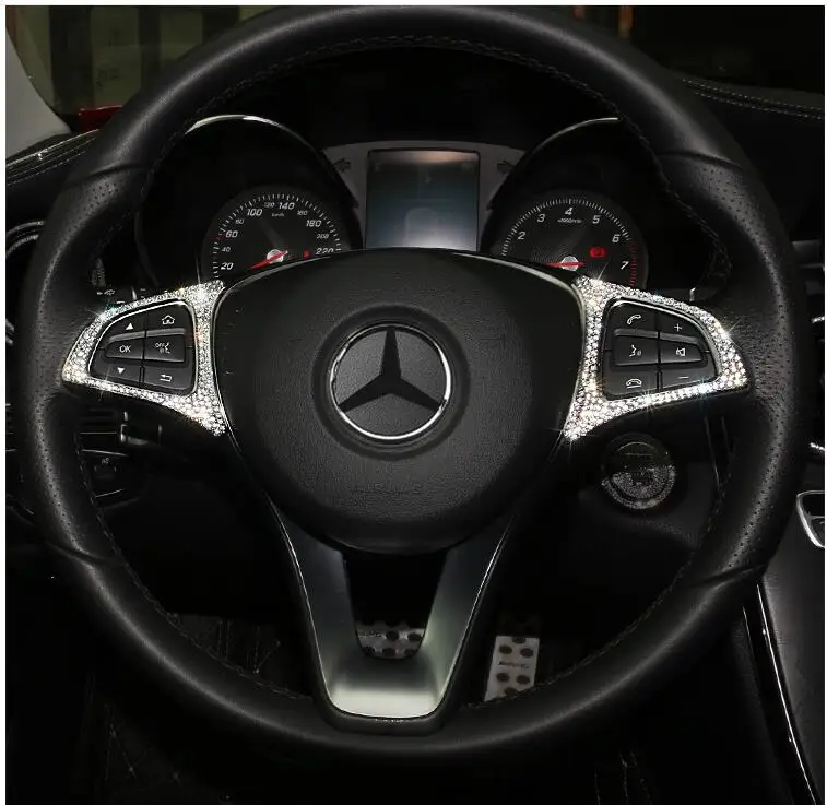 Автомобильный руль кнопка украшения накладка автомобиля Стайлинг для Mercedes Benz GLC