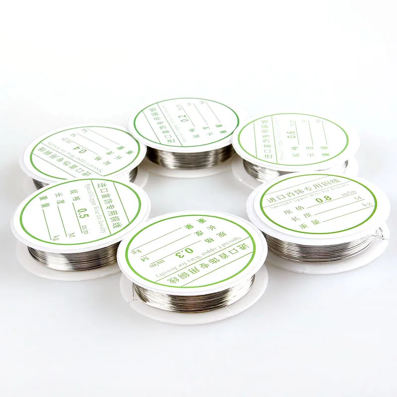 Многоразмерный медный шнур растягивающийся эластичный на шпуле с хрустальной