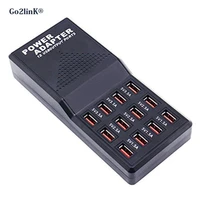 go2link 5v 12a output max 3 5a 12 ports usb socket power fast chargers for mobile phones and tablets euus plugs