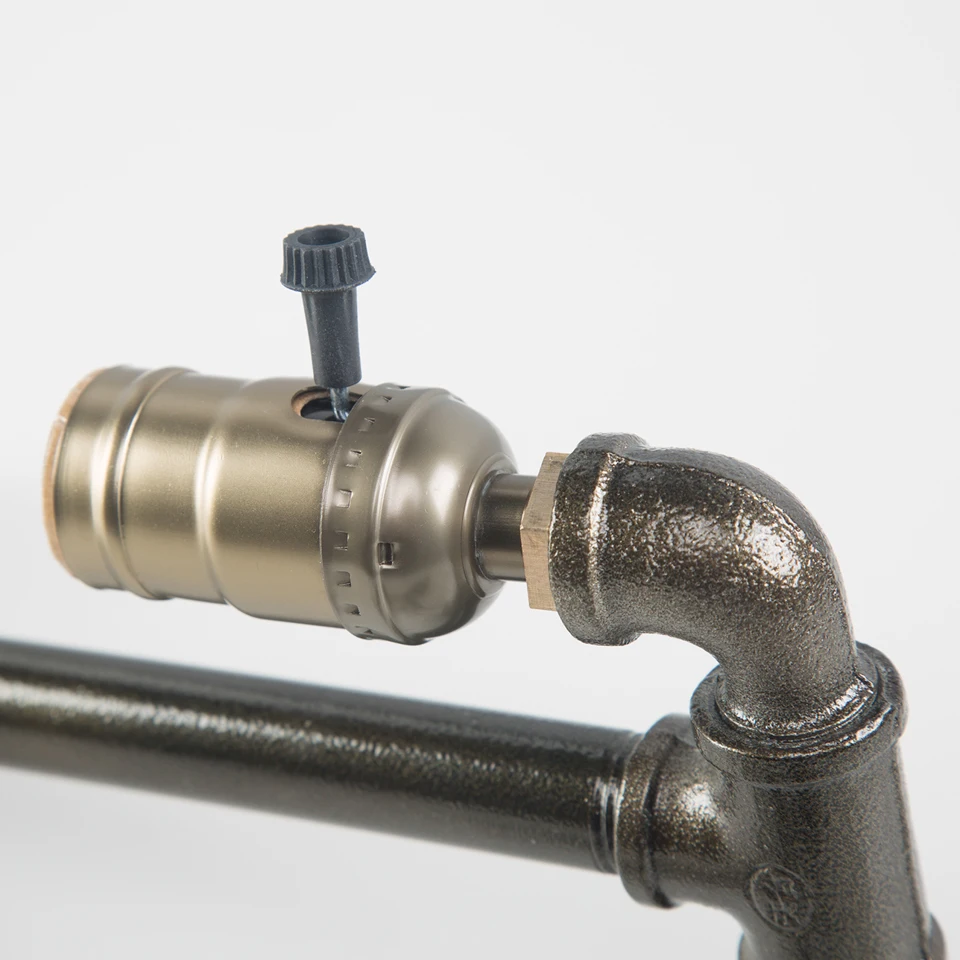 Винтажные лампы Эдисона настольная лампа черная железная основа водопроводная