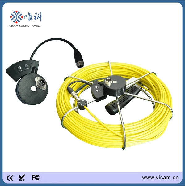 Vicam V8 1288TC 512 Гц датчик 50 м Стекловолоконный кабель водонепроницаемая камера для