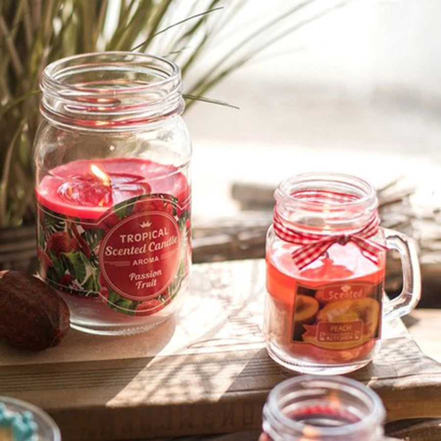 Декоративная банка Рождественская соевая батарея ароматерапия из свечей свечи