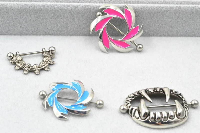 

Lot10pcs 14g~1.6mm Body Piercing Jewerly Nipple Shield Ring Bar Barbells Body Piercing NEW Choose the styles