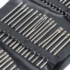 55 шт.компл. полезные металлические серебряные швейные иглы из нержавеющей стали набор швейных игл домашние рукоделие ручные инструменты