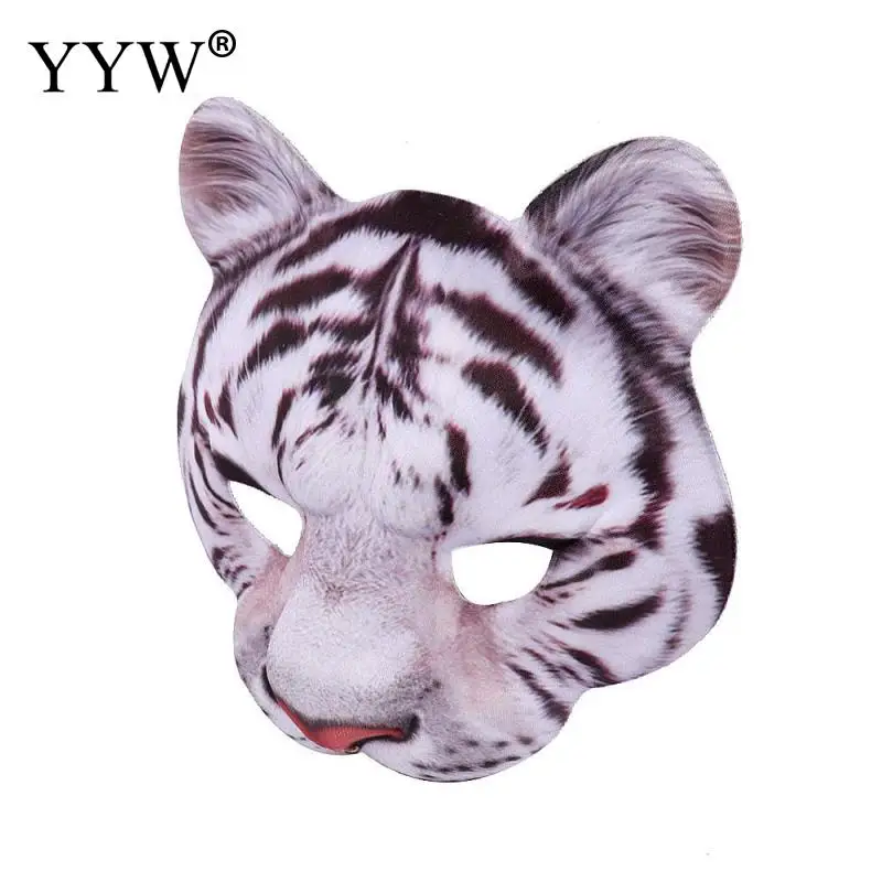 Милая маска Тигра для вечерние НКИ маски на Хэллоуин страшные животных косплей