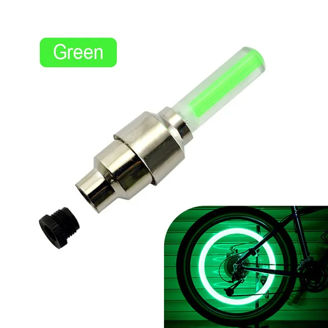Green LENTAI колеса автомобиля светодиодный клапан шины крышки для Chevrolet Aveo Lacetti Captiva Kia Rio K2 Ceed Cerato Sorento peugeot 308 207 - Цвет: Green