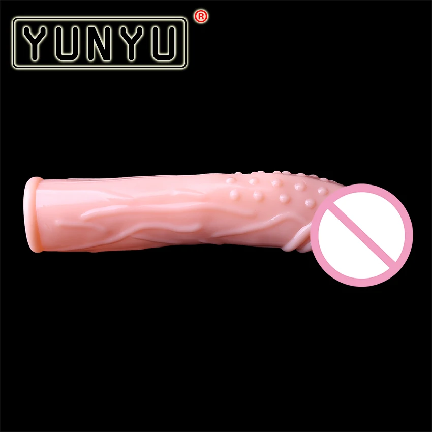 1PC Reusable Condoms Extend Soft Dick Ring Male Penis Extension Sleeves Pumps Enlargers Sex Toys for Man | Красота и здоровье
