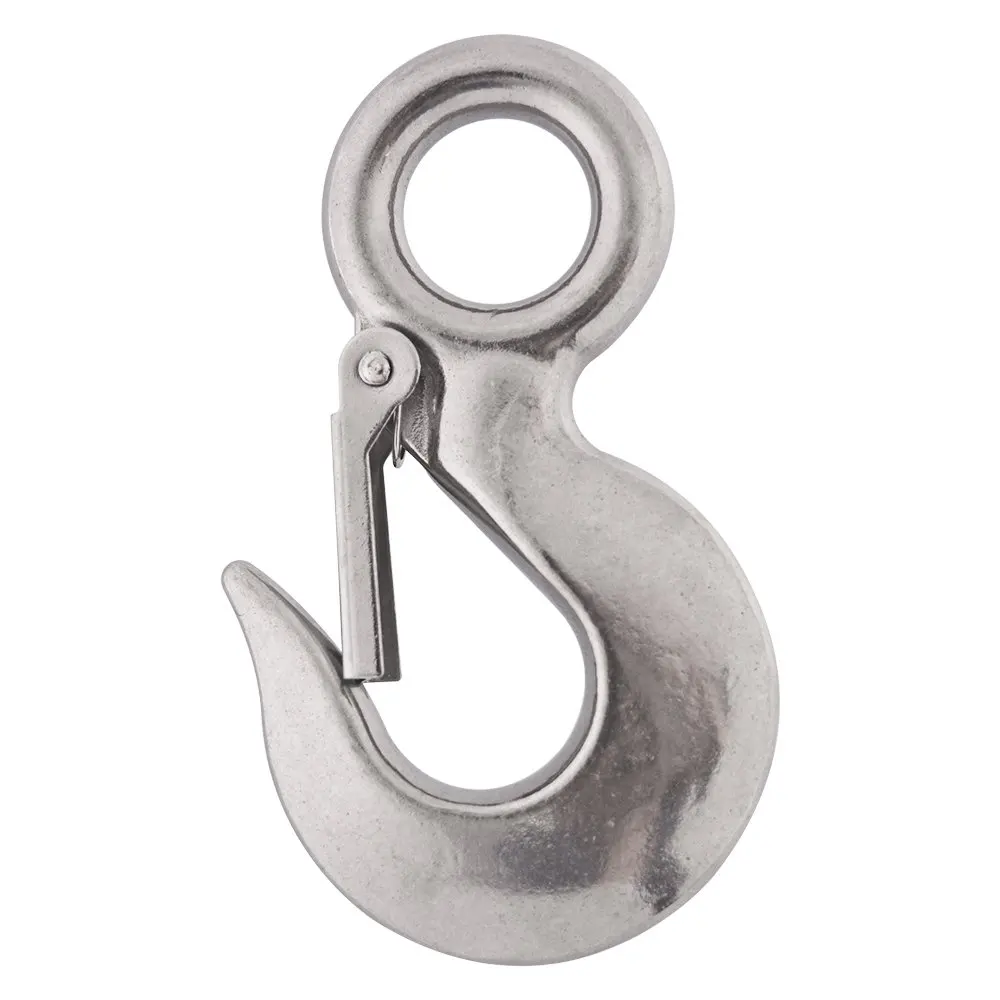 

1pcs 1T 304 Stainless Steel Marine Trigger Circular Rotary Eye Part Lifts Dark Hue Hanging 1000KG Workload Limit Silver