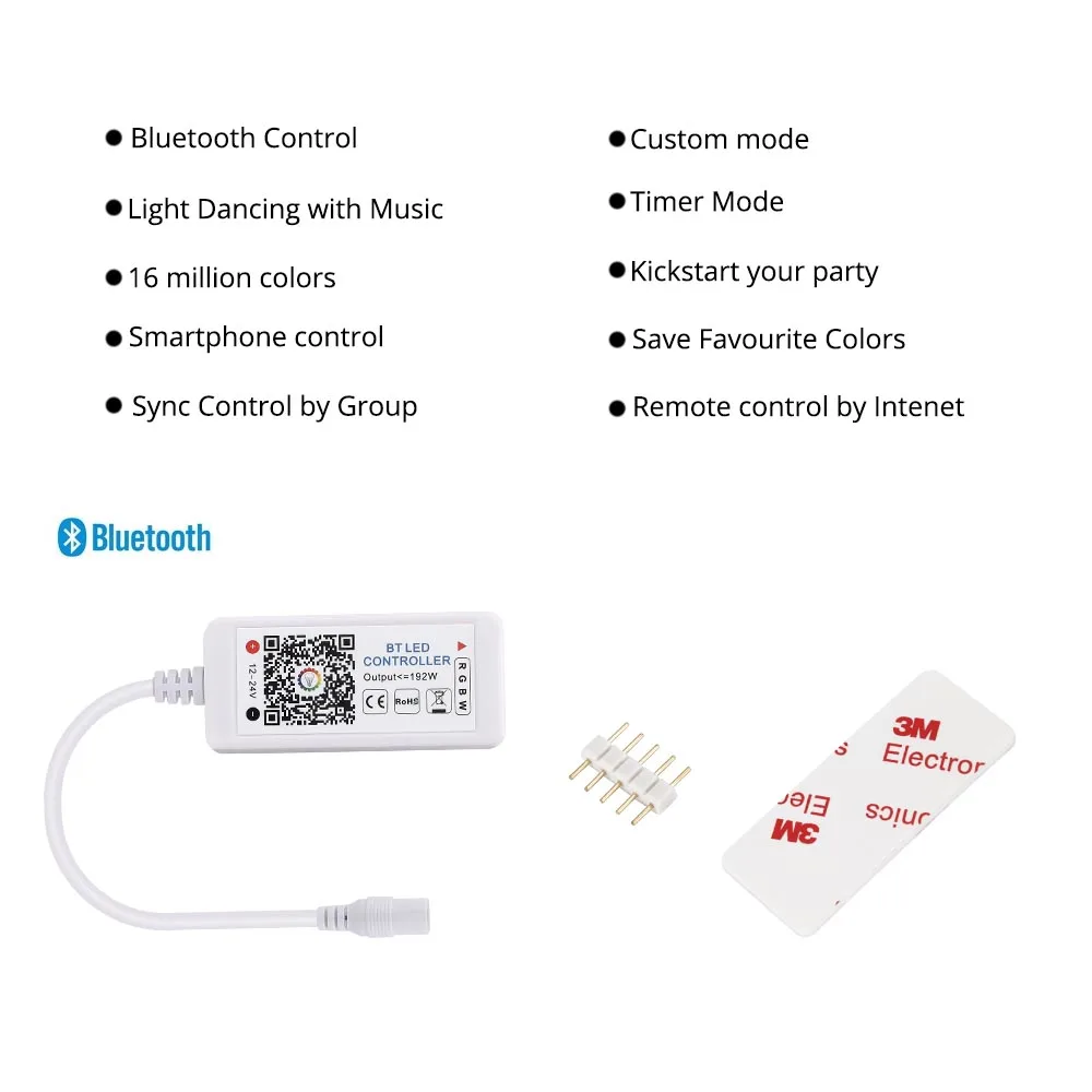 DC 12 В 24 RGB/RGBW/RGBWW светодиодный контроллер RGB для светодиодной ленты Bluetooth контроль
