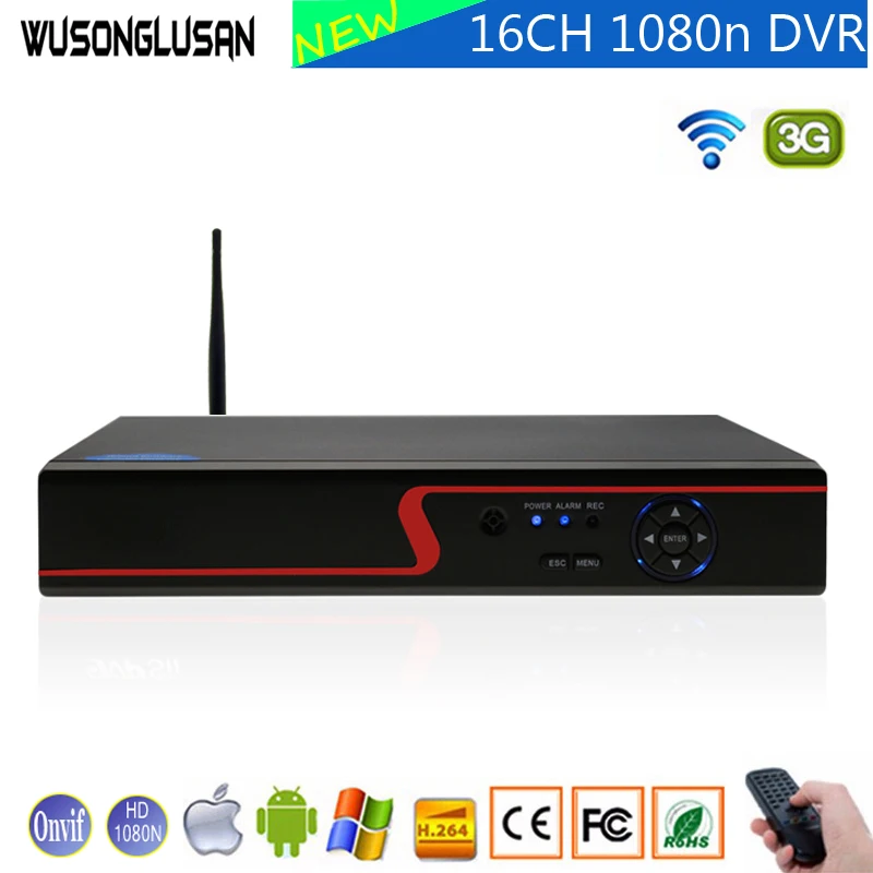 1080N 16 канальный 5 в 1 DVR Гибридный коаксиальный Видео рекордер Onvif P2P 3g Wifi PPPOE 1080P NVR CVI TVi AHD IP домашняя CCTV камера