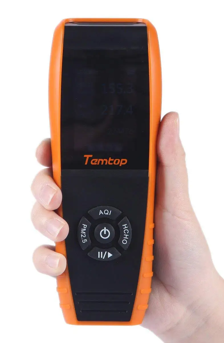 Temtop Датчик качества воздуха профессиональный монитор формальдегида Температура датчик влажности с PM2.5/PM10/HCHO/AQI/частиц