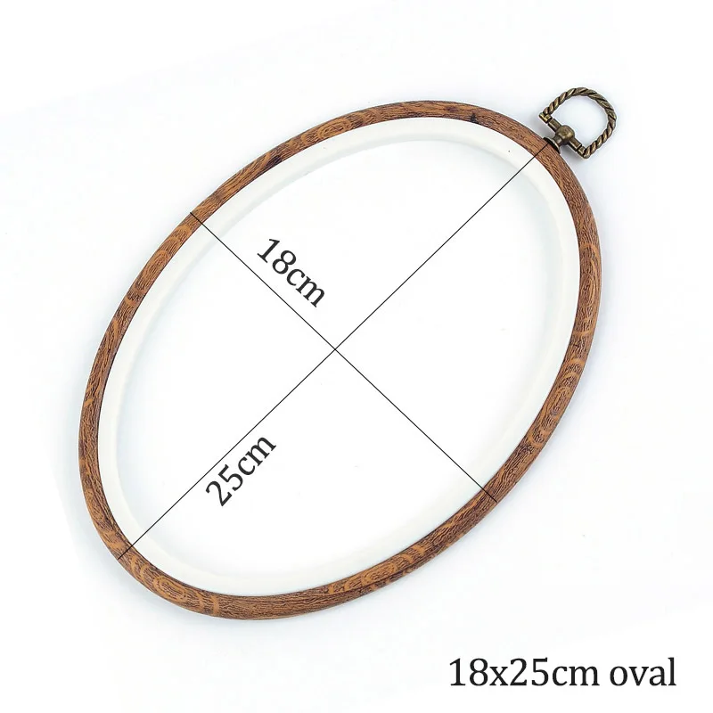 18x25cm oval 1 шт. Набор круглых/овальных/восьмиугольных/прямоугольных пластиковых вышивальных принадлежностей для ручного шитья 13 размеров на выбор - Цвет: 18x25cm oval