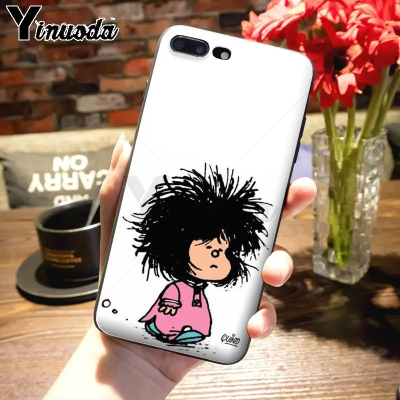 Чехол Yinuoda Mafalda для телефона xiaomi mi 8 9 9t 10pro A1 A2 redmi 7 8a 9a note5 note7 note8pro 8t note9s 9procase|Бамперы|