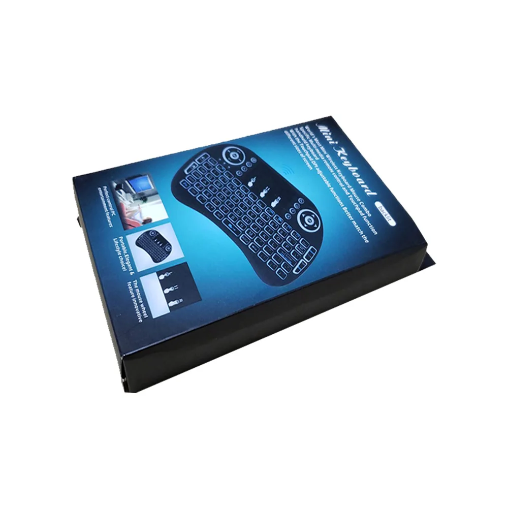 I8 Мини клавиатура 2,4 ГГц Беспроводная клавиатура Air mouse Touchpad для Android tv BOX Мини ПК подсветка с русской английской клавиатурой