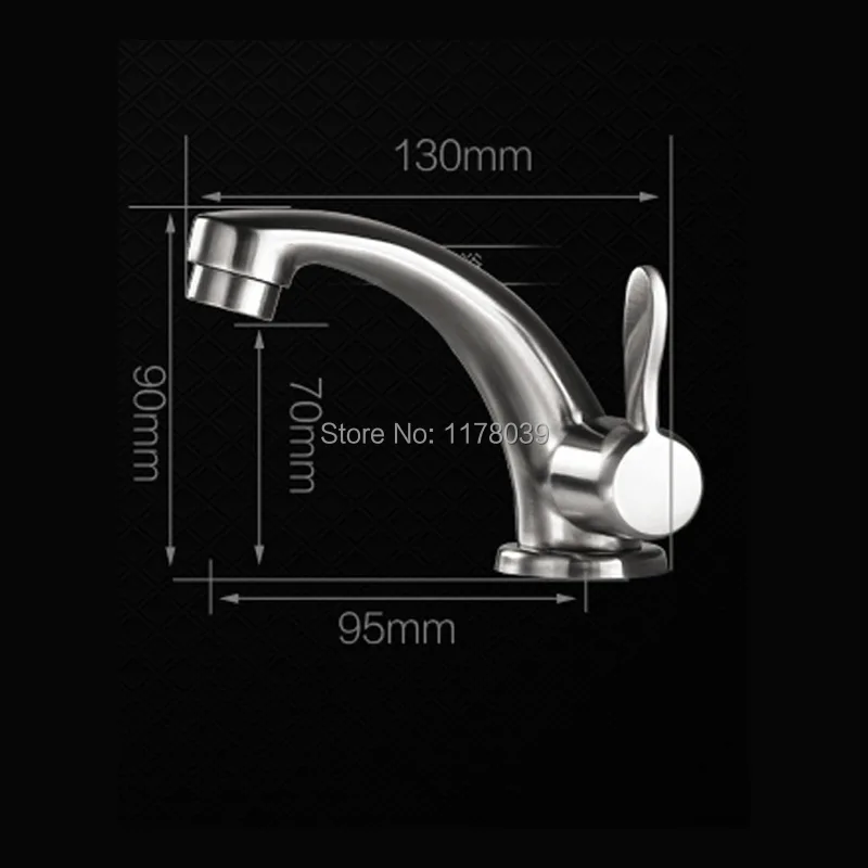 Смеситель из матового никеля для ванной комнаты нержавеющей стали 304 с одним