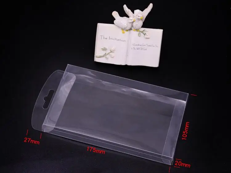 Модный чехол-коробка розничная посылка прозрачная пустая ПВХ упаковка