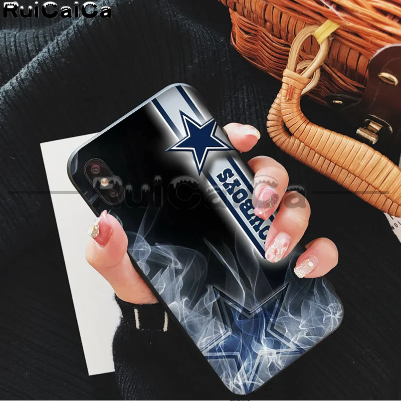 RuiCaiCa dallas cowboys DIY красивые аксессуары для телефонов, чехол для iPhone X XS MAX 6 6S 7 7plus 8 8Plus 5 5S XR