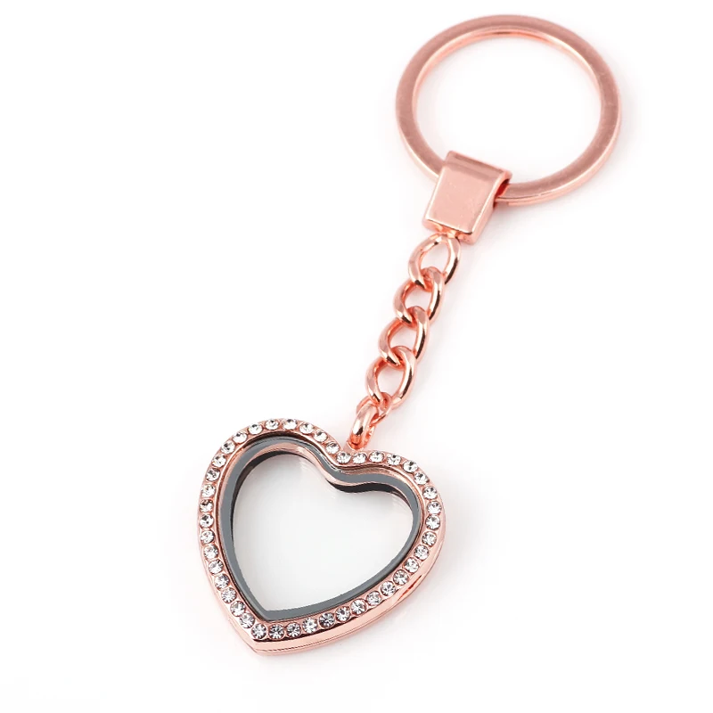 10 шт./лот заводская цена Новые товары 4 цвета сплав живое сердце брелок с горным