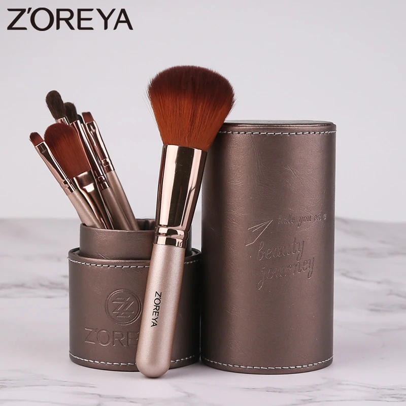 Zoreya Марка 7 шт. удобные кисти для макияжа мягкие из синтетического волоса пудра