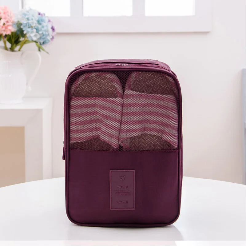 Wine Red Креативный Многофункциональный большой нейлоновый 6 цветов портативный органайзер для путешествий сумка для хранения обуви туалетные принадлежности - Цвет: Wine Red