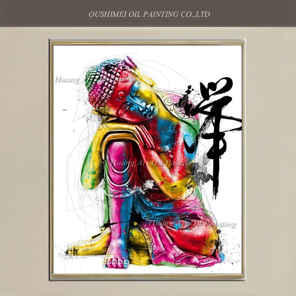 Качественная картина вручную Современная религиозная маслом декоративная