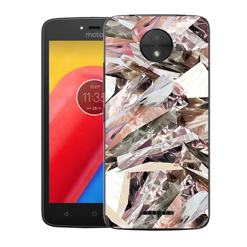 Чехол для Motorola Moto C мягкий чехол из ТПУ с мраморным принтом Ультратонкий XT1750 |