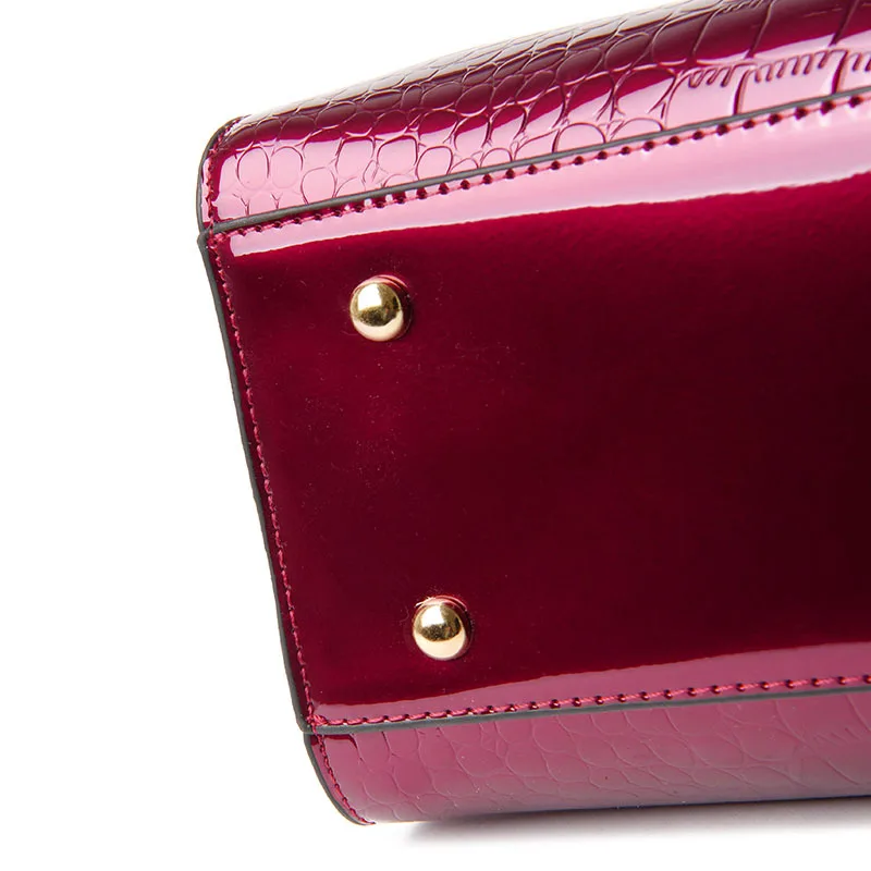 Новинка модные женские сумки из лакированной кожи аллигатора на плечо