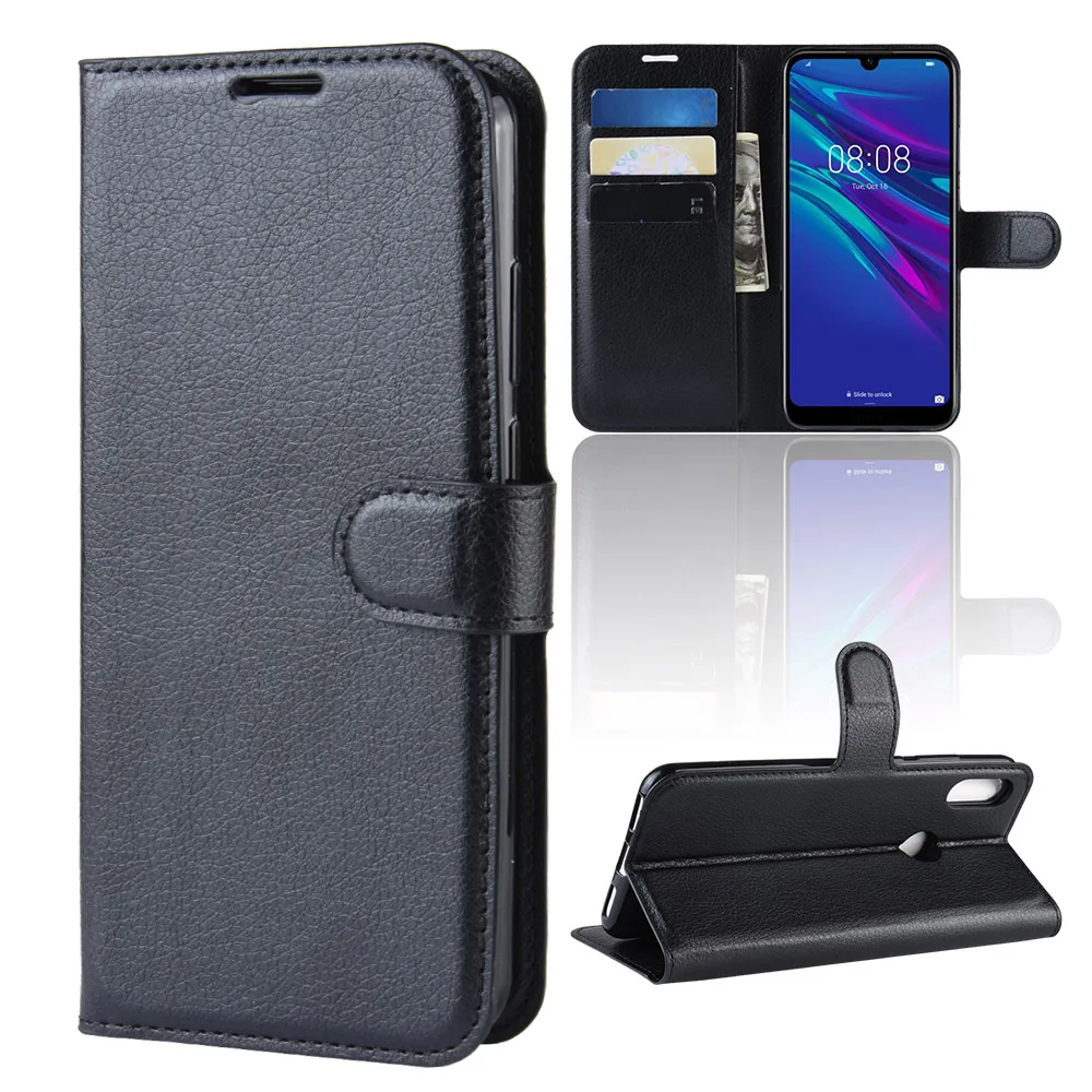 Litchi Grain Flip PU Leather Cover Case For Samsung Galaxy A20 A30 A50 Lychee Phone Bag | Мобильные телефоны и аксессуары