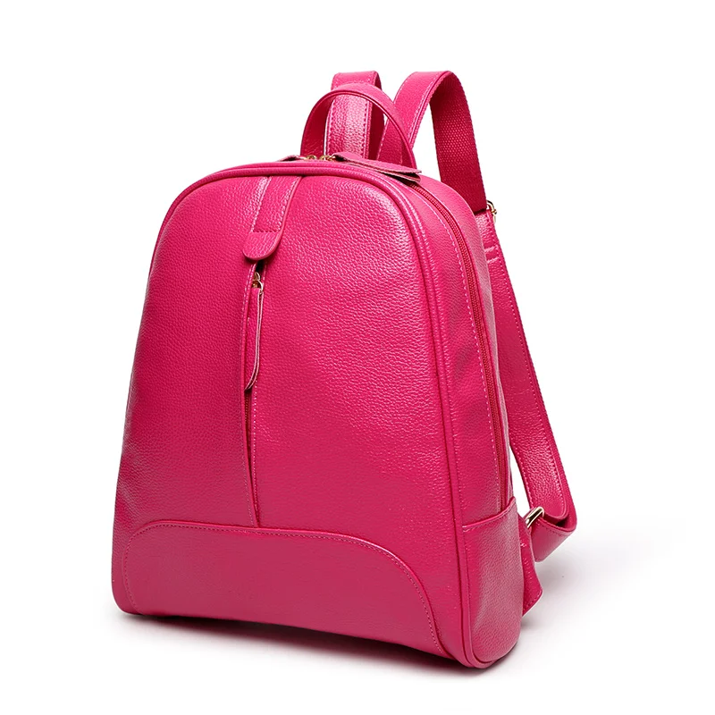 Style 02 Rose QIAOBAO, 4 стиля, рюкзаки,, высококачественный кожаный рюкзак, для отдыха и путешествий, модный рюкзак, корейский, для колледжа, школьная сумка - Цвет: Style 02 Rose