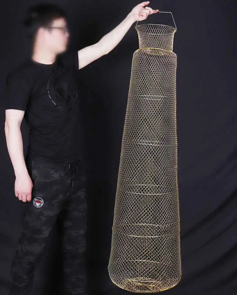 Портативная рыболовная сеть Finefish складная проволочная сетка в форме барабана 1 5