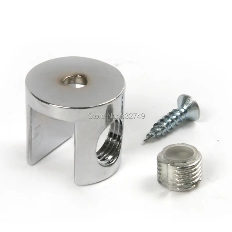 4 шт./лот стекло из цинкового сплава зажим кронштейн хромированный Блестящий для