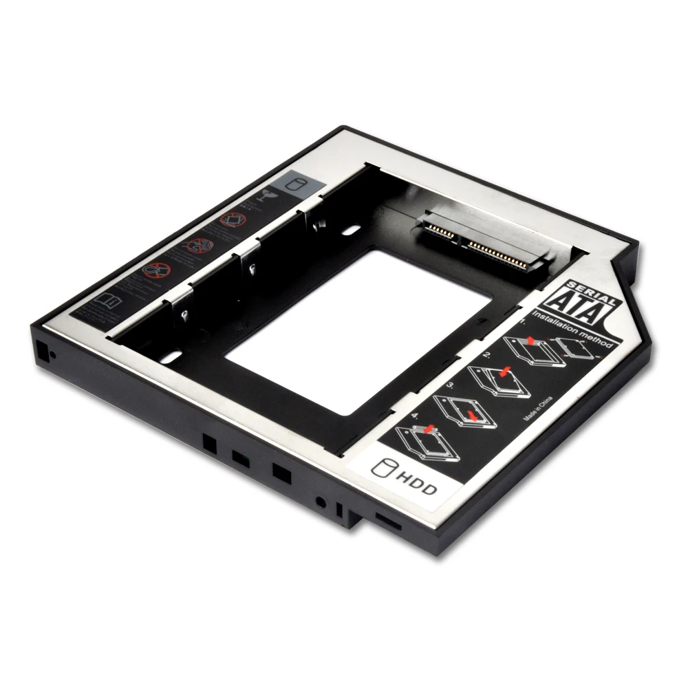 Sunvalley 12 7 мм 2 й HDD Caddy SATA на Универсальный алюминиевый пластик 5 &quotчехол для SSD DVD/CD ROM