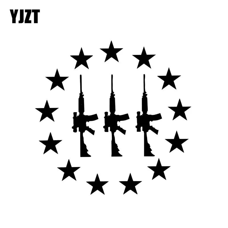 YJZT 12 7 см * 5 THREEPER 3% винтовка Патриот права пистолета Molon Labe Декоративная Виниловая