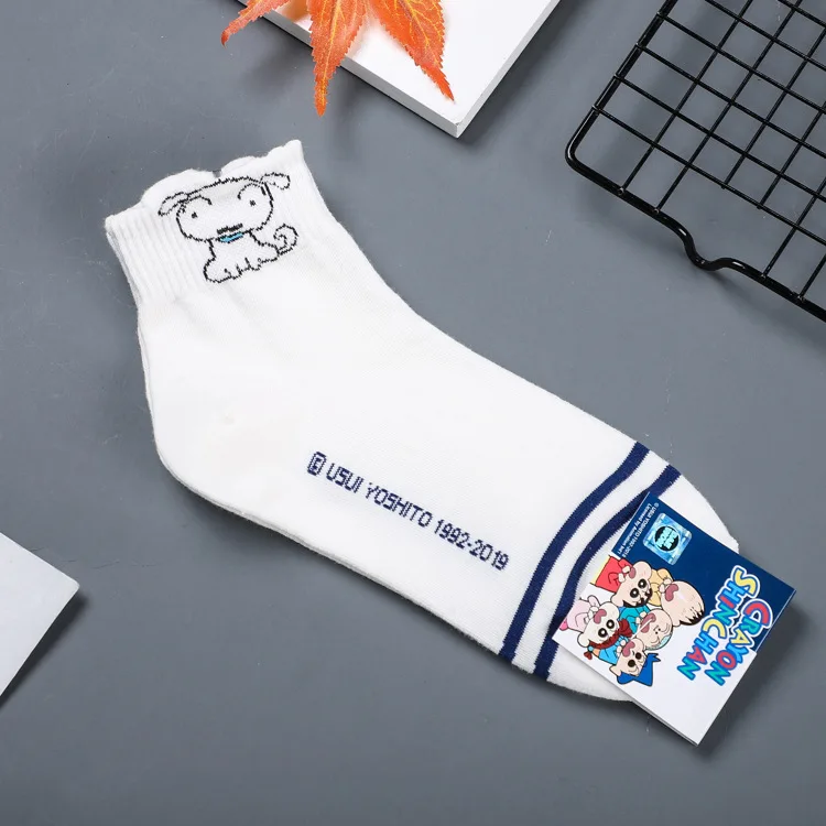 13 Носки с японским Аниме Crayon Shin chan Nohara Hiroshi Toru Kazama, удобные дышащие белые хлопковые носки с забавными рисунками для женщин - Цвет: 13